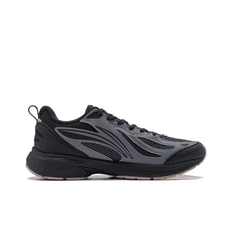 LiNing Cushioning Slip Resistant And Abrasion Resistant Low Top Running Shoes Men's Shadow Gray-1