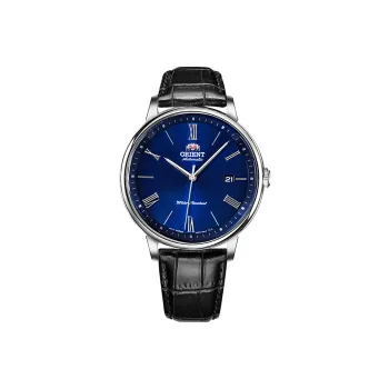 ORIENT Mechanical Movement Cowhide Strap Watch 42.4mm Men's Watches Blue Dial RA-AC0J05L10B