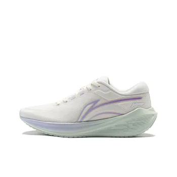 LiNing Wave V2 Cushioning, Slip Resistant, And Abrasion Resistant Low Top Casual Running Shoes Women's Ivory