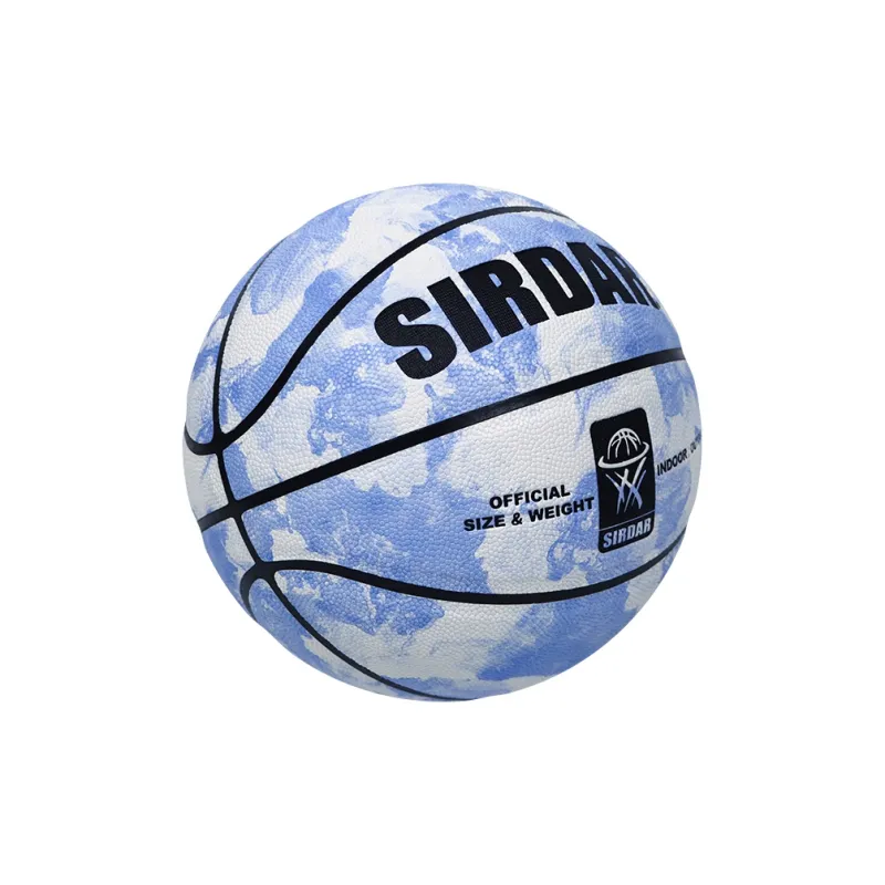 SIRDAR PU Basketball Blue White Size 7 Training Unisex-3