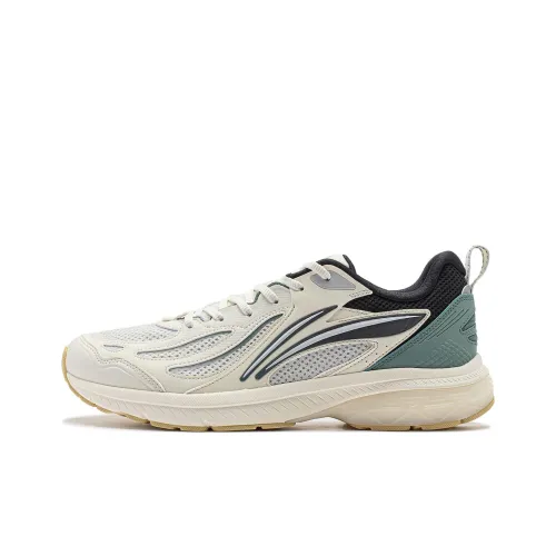 LiNing Feather V2 Cushioning Anti Slip And Wear Resistant Low Top Running Shoes Men's Ecru