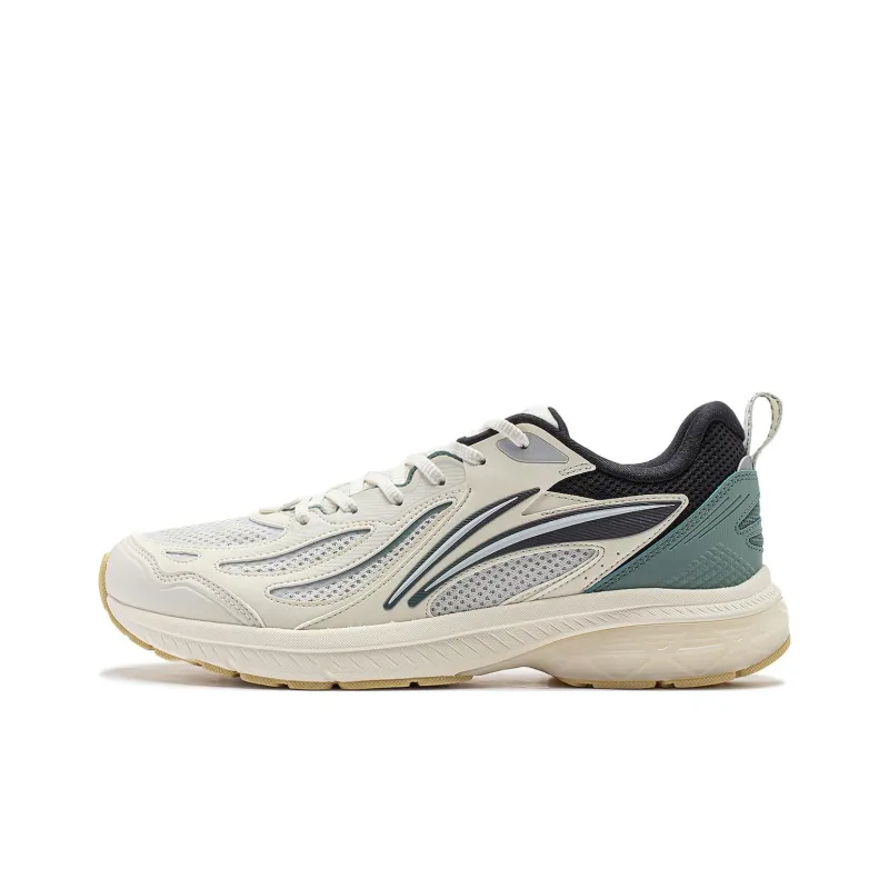 LiNing Feather V2 Cushioning Anti Slip And Wear Resistant Low Top Running Shoes Men's Ecru-0