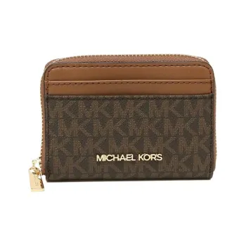 MICHAEL KORS Jet Set Coated Canvas Card Holder Wallet Regular Women's Brown