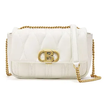 BOSSSUNWEN Synthetic Leather Workplace Casual Date Shoulder Bag, Crossbody Bag Regular Women's Black/White