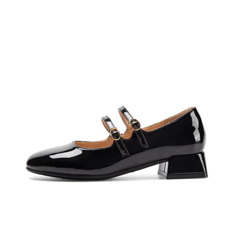 ZHR Mary Jane 3cm Women's Burgundy-6