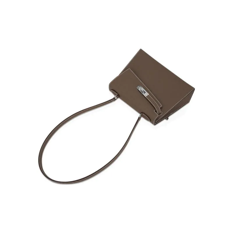 HERMES Kelly Epsom Leather Kelly Bag, Handbag, Shoulder Bag, Crossbody Bag Regular Women's 18 Etoupe Elephant Gray-3