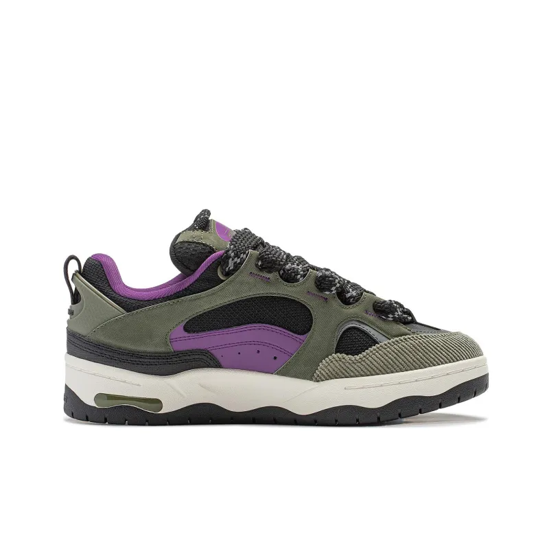 LiNing Reputation Cushioning Abrasion Resistant Breathable Low Top Casual Shoes Men's Green-1