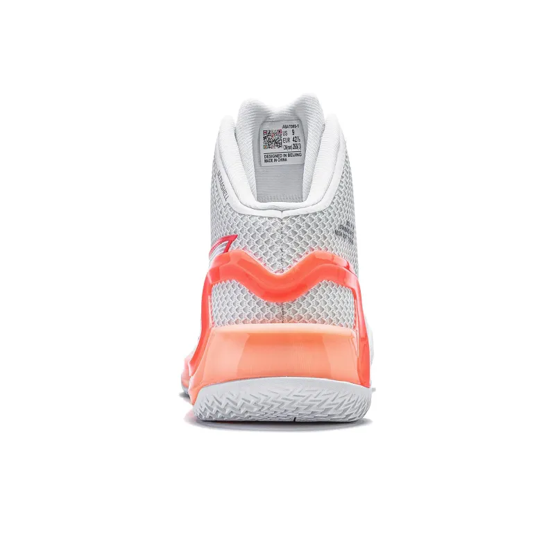 LiNing Liren 4 First Generation Anti Slip Wear Resistant Mid Top Basketball Shoes Unisex Standard White-4