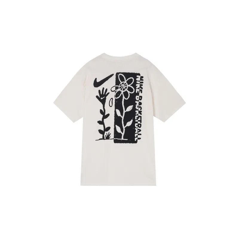 Nike Logo Printing Pattern Pullover Casual Short Sleeve T-Shirt White-1