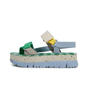 CAMPER Oruga Up Strap Sandals Women's Green
