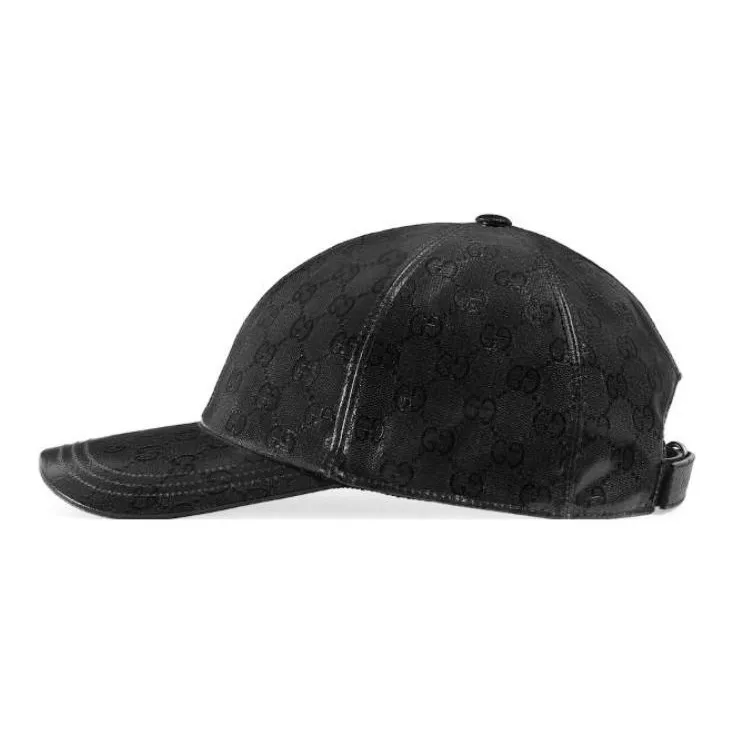 GUCCI Cotton Baseball Caps Men's Black-4