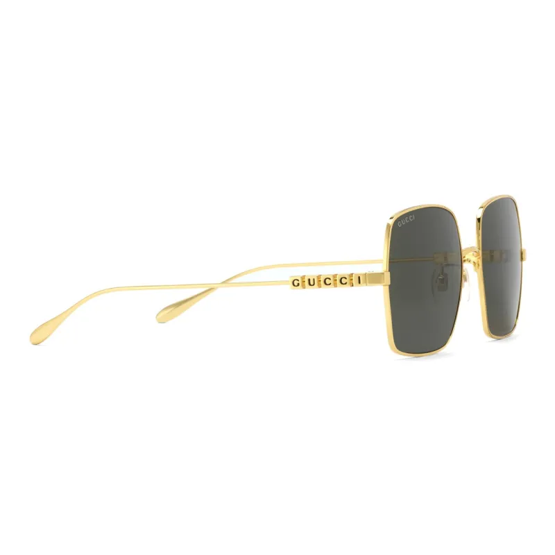 GUCCI Logo lettering Square frame Sunglasses-1