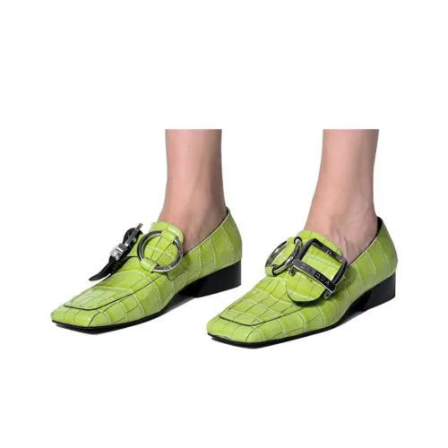Nina Zarqua Python Loafers Women's Green