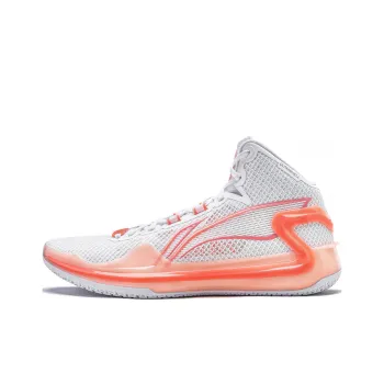 LiNing Liren 4 First Generation Anti Slip Wear Resistant Mid Top Basketball Shoes Unisex Standard White
