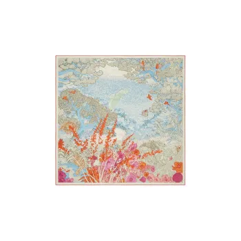 HERMES Retour A La Nature Knit Scarves Women's Multicolor
