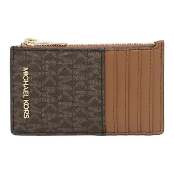 MICHAEL KORS Jet Set Canvas Card Holder Women's Brown