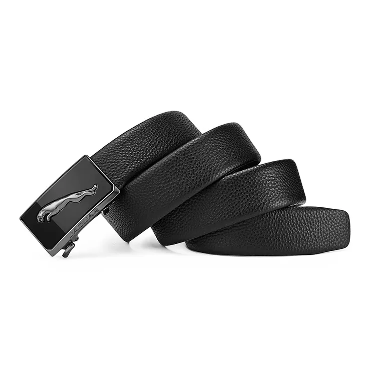 JAGUAR Alloy Leather Belts Men's 3.5cm-2