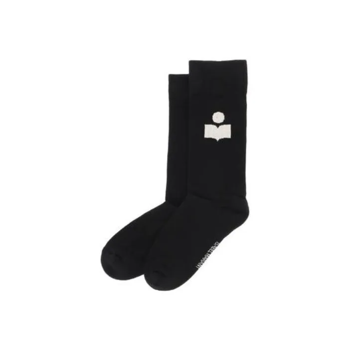 ISABEL MARANT Logo Intarsia Knitted Socks-0
