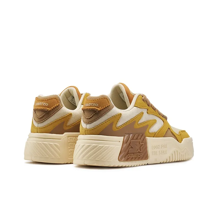 STARTER Vol Series Slip-Resistant Low-Top Skateboard Shoes Women's Mustard Yellow-3