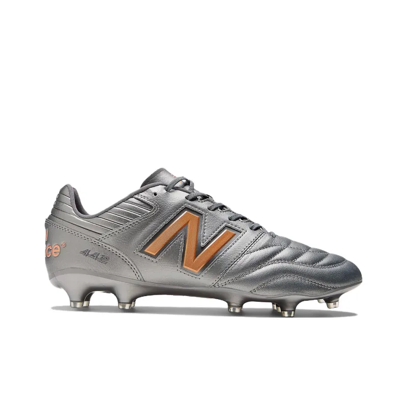 New Balance 442 V2 Pro Anti Slip Wear Resistant Soccer Shoes Unisex Silver Copper-1