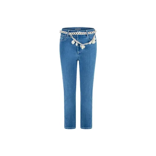 XIAOLI Jeans Women's Denim Blue