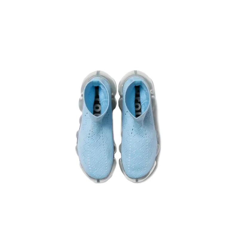 Grounds Jewelry Lace High-Top Casual Shoes Women's Blue Gray-3