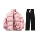 Fleece suit (top pink + pants black)
