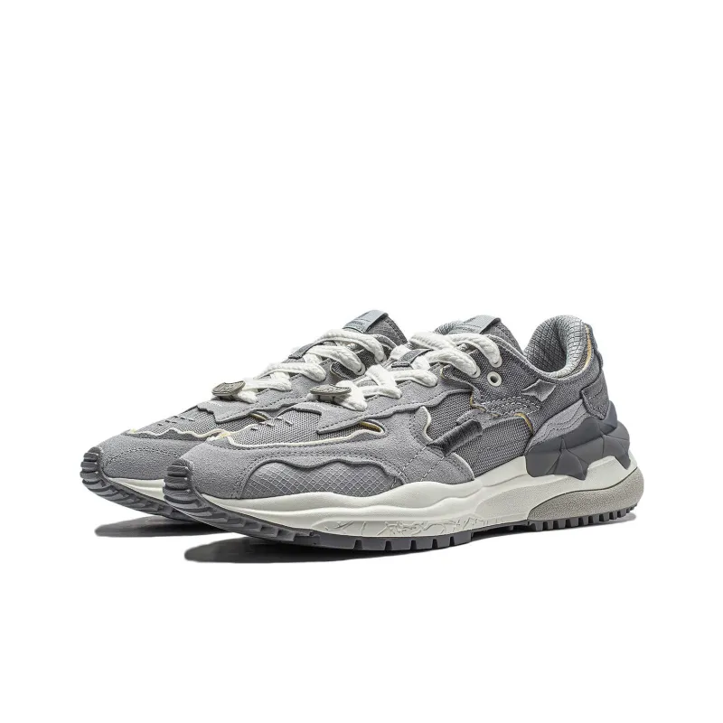 LiNing Origin 2 Origin 2 Anti Slip Wear Resistant Low Top Casual Shoes Men's Brick Gray-2