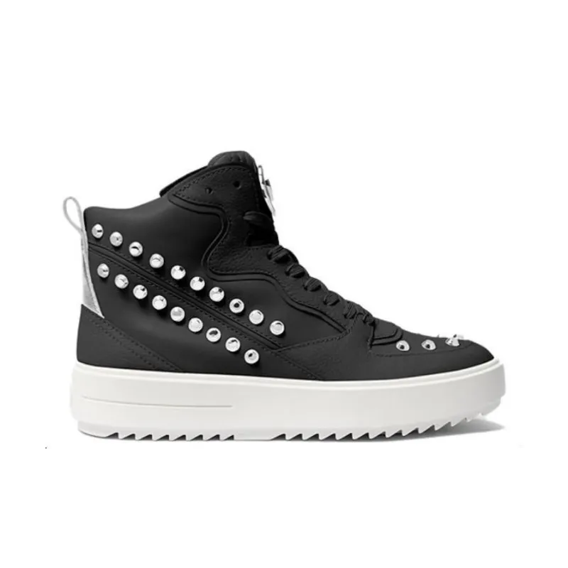 MICHAEL KORS Emmett High-Top Skateboard Shoes Women's Black-1