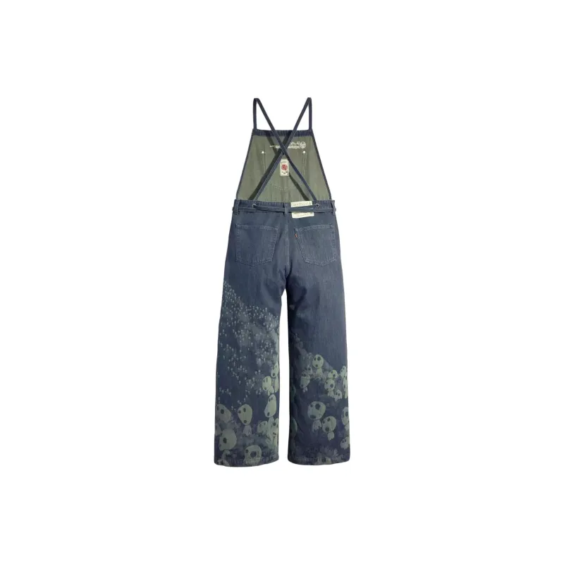 Levis Levi's X Princess Mononoke Co-titled Series Overalls Unisex Blue-1