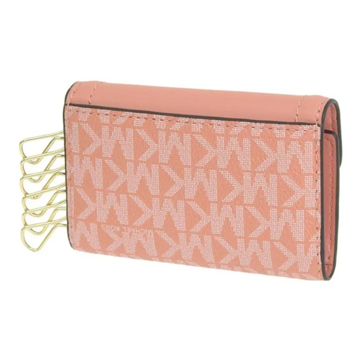 MICHAEL KORS Coated Canvas With Leather Key Pouch Regular Women's Orange-2