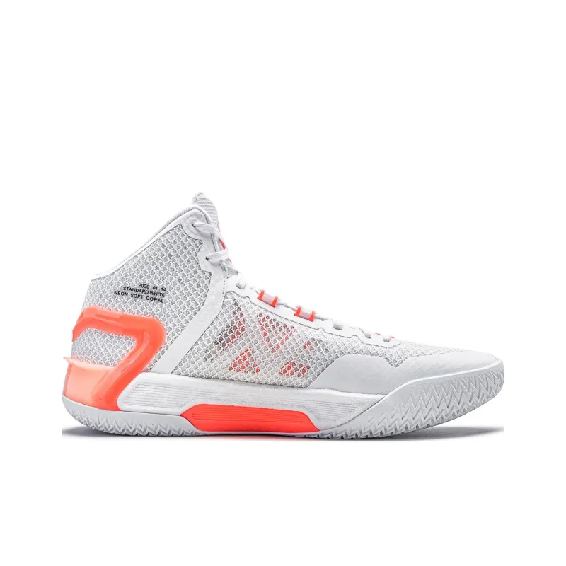 LiNing Liren 4 First Generation Anti Slip Wear Resistant Mid Top Basketball Shoes Unisex Standard White-1