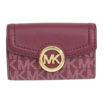 MICHAEL KORS Coated Canvas With Leather Key Pouch Regular Women's Burgundy