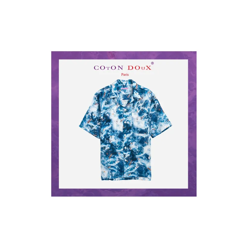 COTON DOUX Shirts Men Blue-5