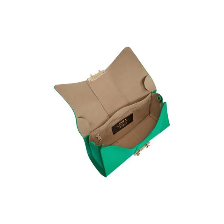 Furla Metropolis Collection Leather Handbag Shoulder Bag Women's Green-3