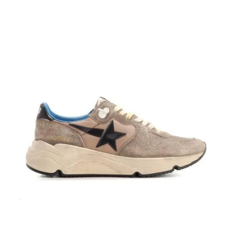Golden Goose Running Sole Slip Resistant Low Top Casual Shoes Men's Gray Vintage Version-1