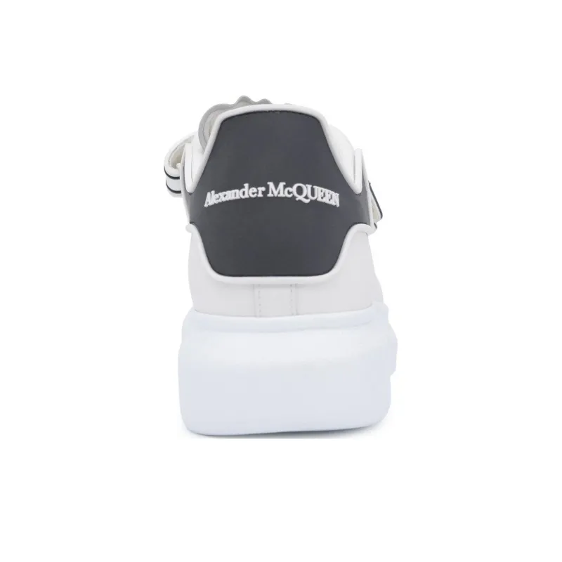 Alexander McQueen Thick Soled Leather Sneakers 'Beige Black'-3