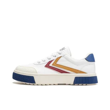 Feiyue Small White Shoes Abrasion Resistant Slip Resistant Low Top Skateboard Shoes Women's White Red Yellow