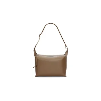 LOEWE Soft Smooth Cow Leather With Jacquard Fabric Handbag Shoulder Bag Crossbody Bag Medium Size Men's Winter Brown