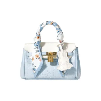 Miffy PU Bucket Bag Handbag Shoulder Bag Crossbody Bag Women's Blue/Ecru