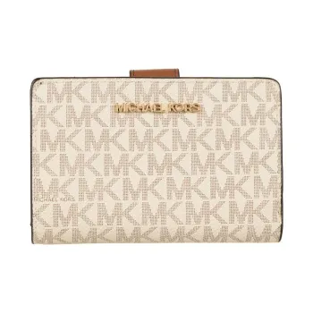MICHAEL KORS PVC Leather Wallet Regular Women's Apricot