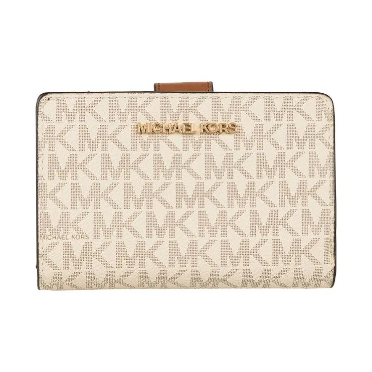 MICHAEL KORS PVC Leather Wallet Regular Women's Apricot-0