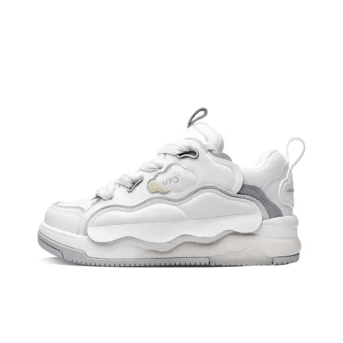 UNNAMED FORCES Cloud Puffy Shoes Low Top Skateboard Shoes Unisex White