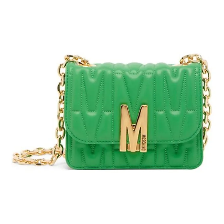 MOSCHINO Sheepskin Crossbody Bag Shoulder Bag Women's Green-1