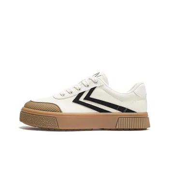 Feiyue Small White Shoes Abrasion Resistant Slip Resistant Low Top Skateboard Shoes Women's Beige Black