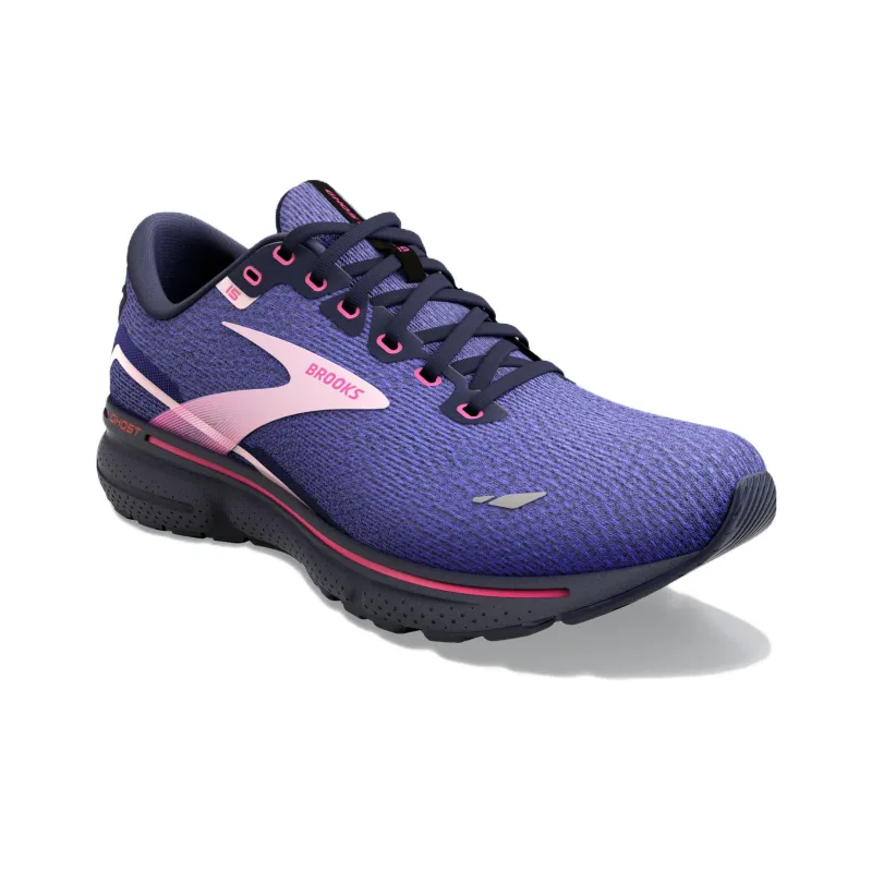 Brooks Ghost 15 Anti-Slip Wear-Resistant Low-Top Running Shoes Women's Purple-2