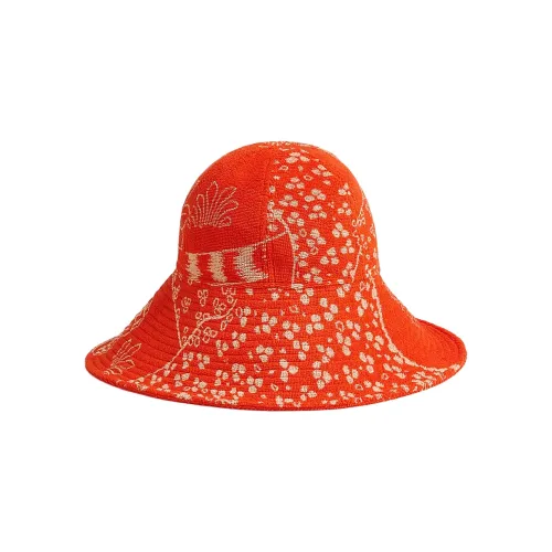 HERMES Bucket Hats Women's Orange Red