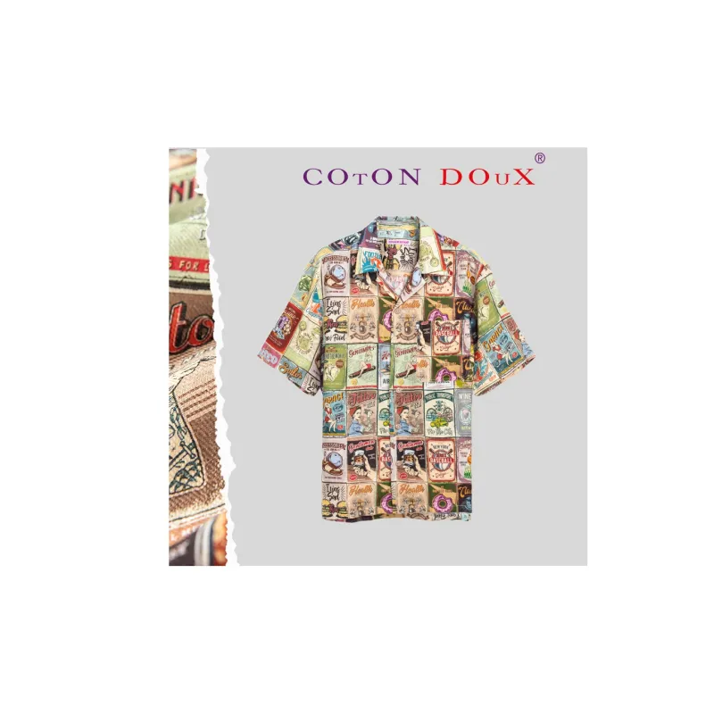 COTON DOUX Shirts Men Dark Khaki-1