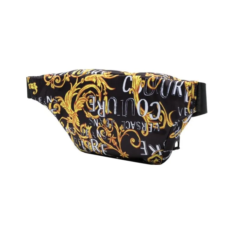 VERSACE JEANS COUTURE Polyester Crossbody Bag Sling Bag Fanny Pack Men's Black-1