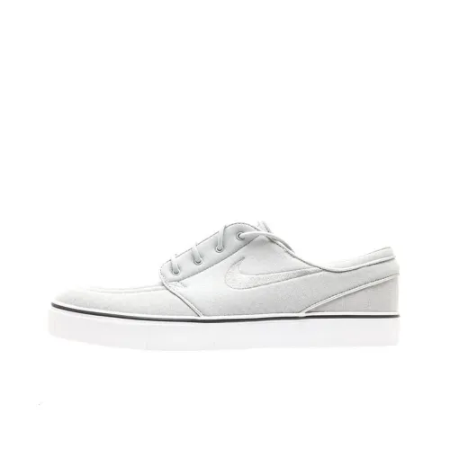 Nike SB Stefan Janoski Lightweight And Breathable Low-Top Skateboard Shoes Men's Light Gray White